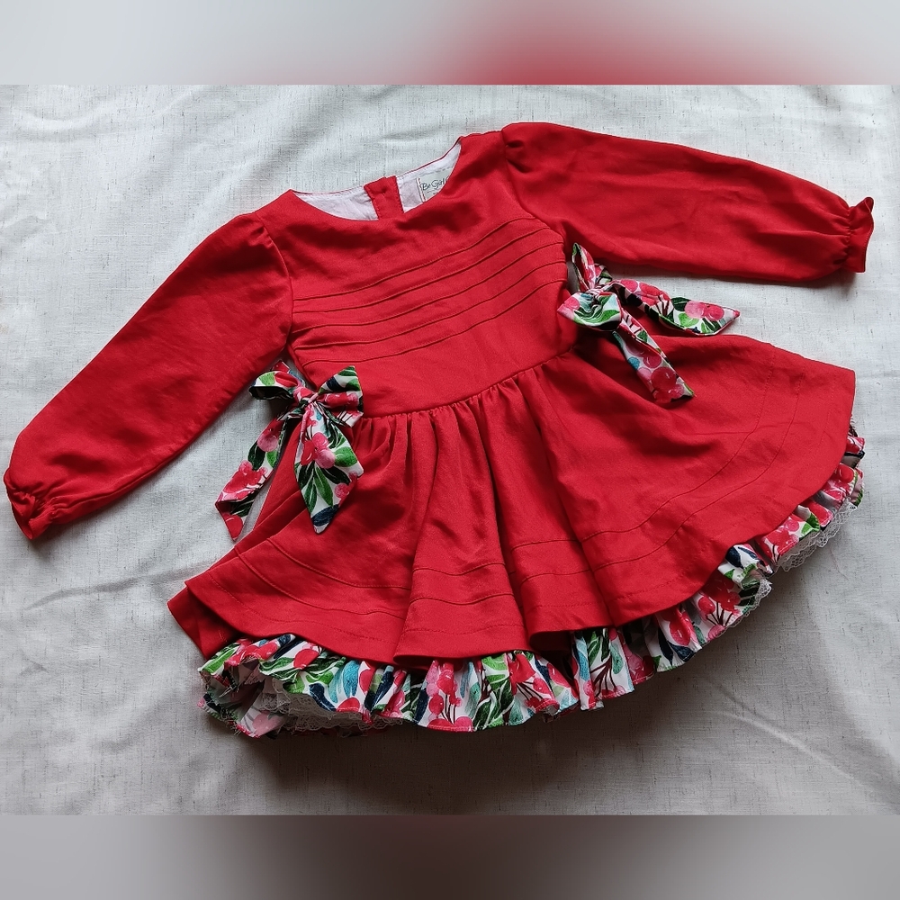 Be Girl Red Cherry Petticoat Dress Size 4T